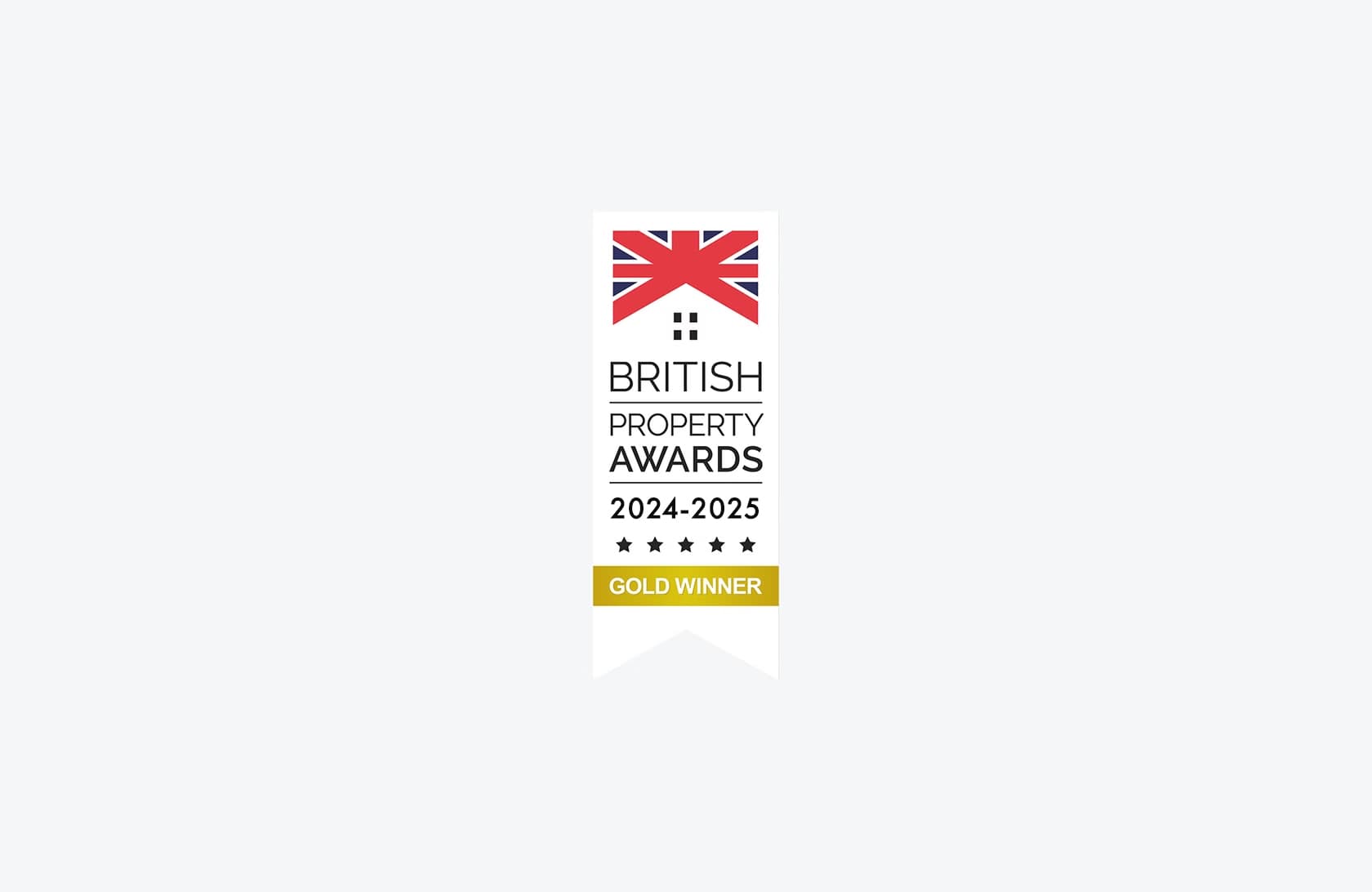October 2024 - British Property Awards Winner – 2024–2025